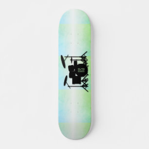 Skateboard Ensemble de tambour monogramme vert