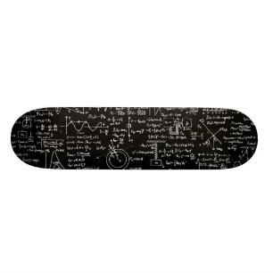 Skateboard Équations de physique sur //noir