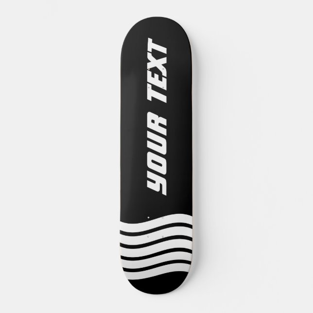 Skateboard Équipement sportif moderne Monogram noir et blanc (Recto)