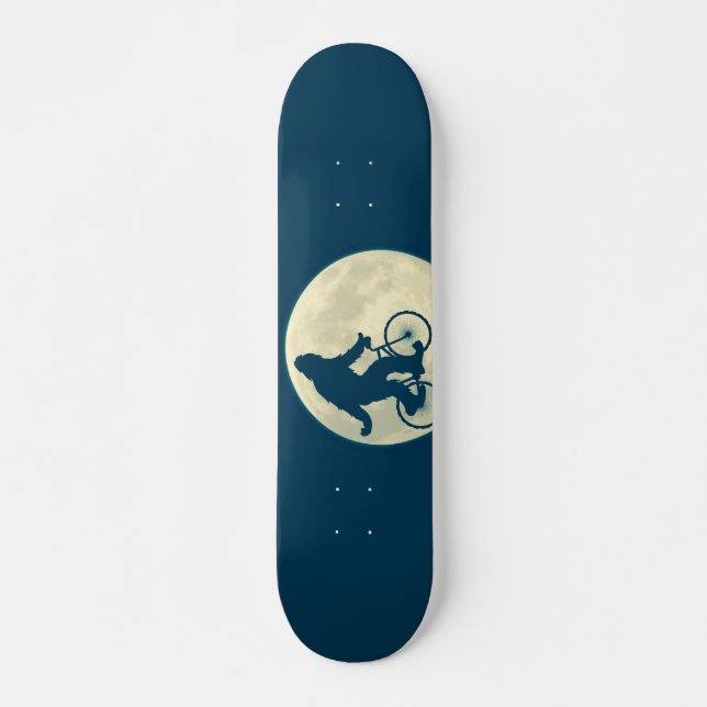SKATEBOARD ESCALADE DE LUNE BLEUE SUR UN VÉLO (Devant)