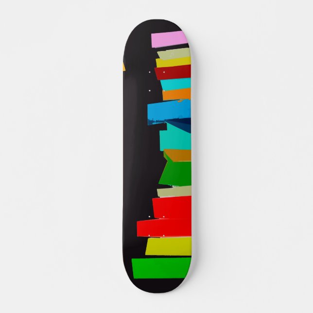 Skateboard Escaliers colorés (Devant)
