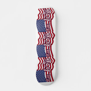Skateboard Est. Drapeau 1776 des États-Unis