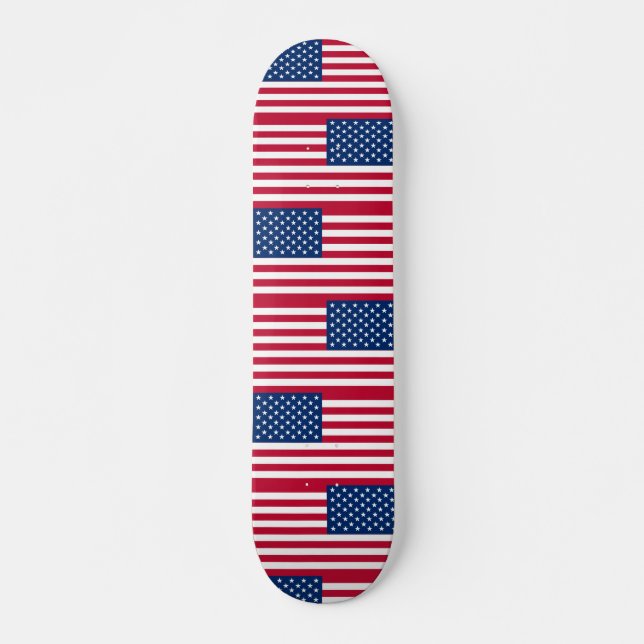 Skateboard États-Unis Drapeau américain étoiles et rayures (Devant)