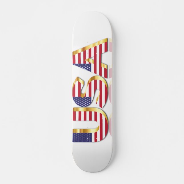Skateboard États-Unis - États-Unis d'Amérique - Drapeau - Pat (Devant)