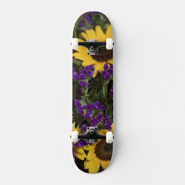 Skateboard États-Unis, gros plan de la composition florale de (Recto)