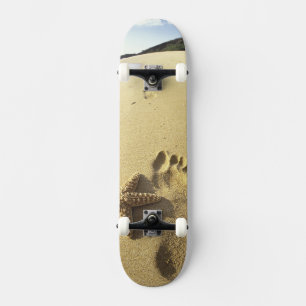 Skateboard États-Unis, Hawaï, Maui, Makena Beach, Empreinte e