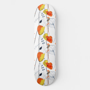 Skateboard Été tropical   Belles fleurs jaunes Design