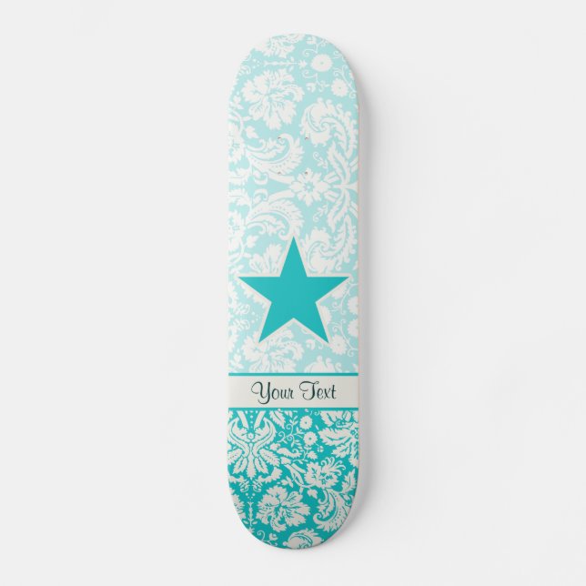 Skateboard Étoile turquoise (Recto)