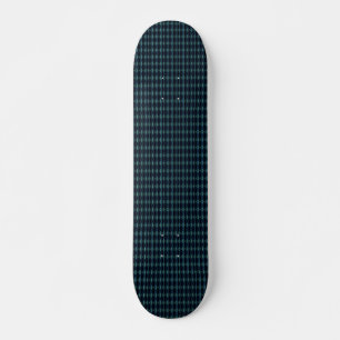 Skateboard Étoiles de l'arc-en-ciel bleu-vert, motif Art Déco