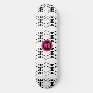Skateboard Étoiles de monogramme cool et point de polka de lu