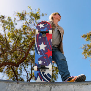 Skateboard Étoiles et bandes