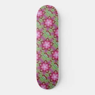 SKATEBOARD ÉTOILES ROSE BLEU ABSTRAITES