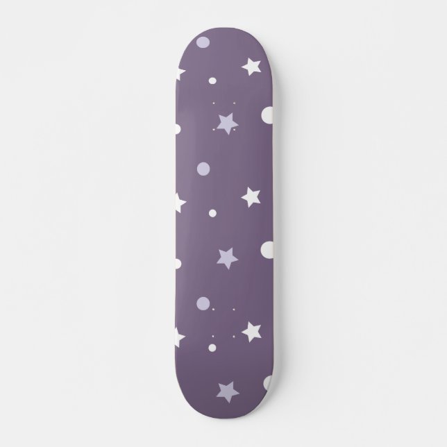 Skateboard Étoiles violettes (Devant)