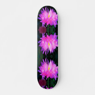 Skateboard Étonnant Cactus rose et violet Dahlia