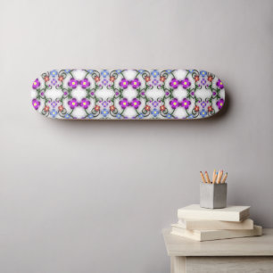 Skateboard Étonnant look de dentelle de fleurs rose