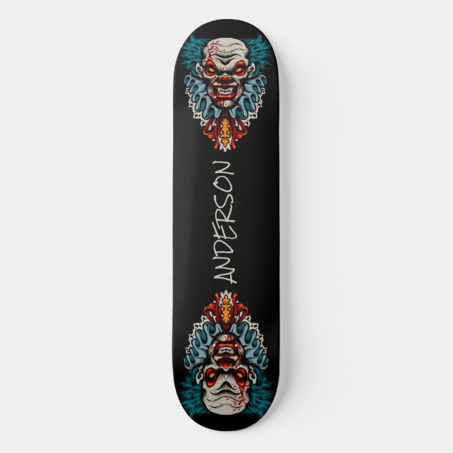 skateboard Evil Scary Clown Terreur Halloween (Recto)