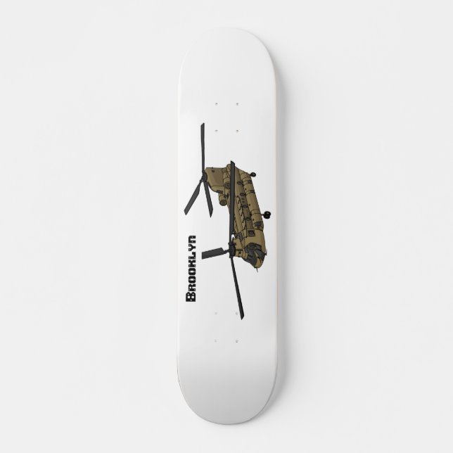 Skateboard Exemple d'hélicoptère militaire Chinook (Devant)
