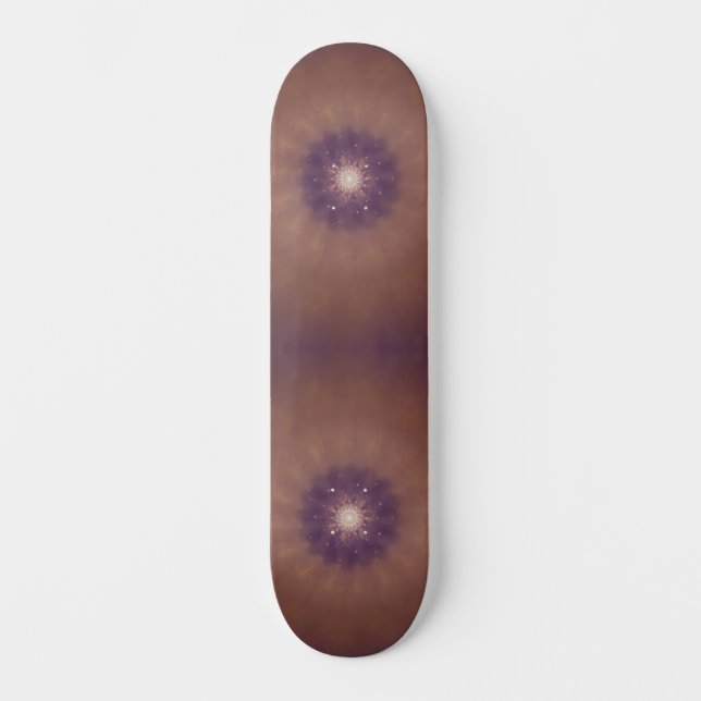 Skateboard Explosion de Mandala Cosmique - Art Abstrait de Ga (Recto)