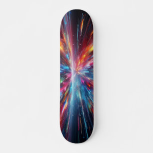 Skateboard Explosion de motif de couleurs