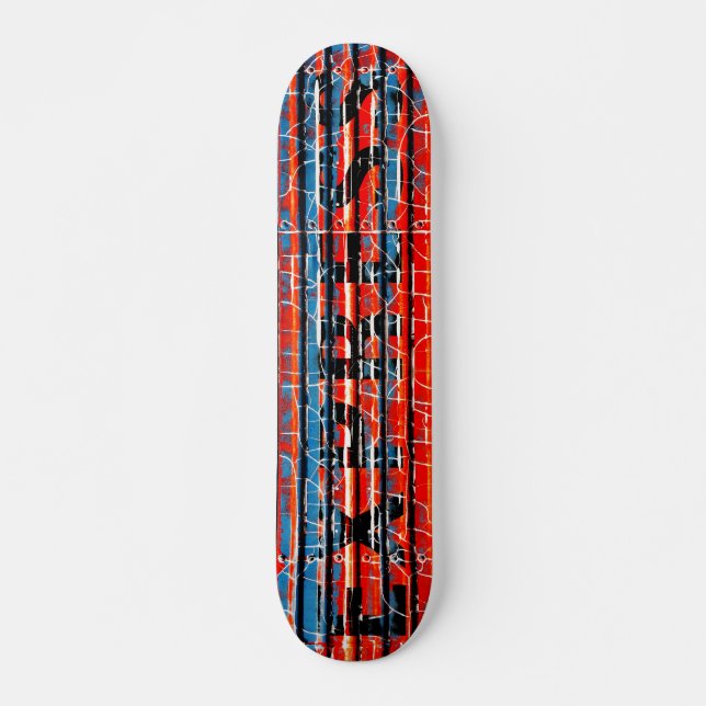Skateboard "Express" - Peinture à Peeling rustique (Devant)