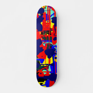 Skateboard Expressionniste Abstrait 01 - Retro