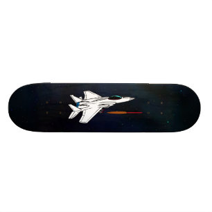 Skateboard F-15 Eagle Fighter Jet Shooting Missile