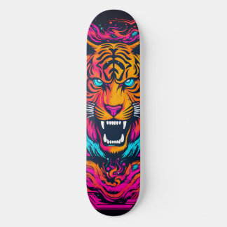 Skateboard Face de tigre de Flourescent