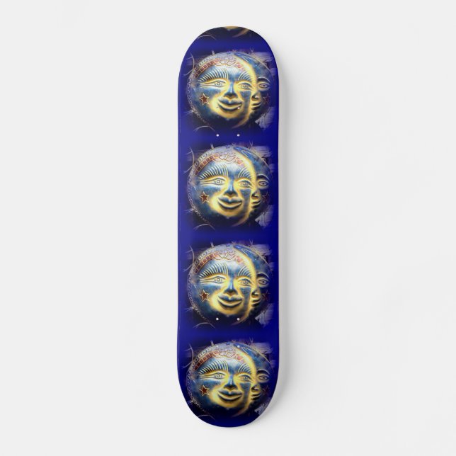 Skateboard face soleil/ face lune skboard (Recto)