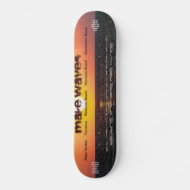 Skateboard Faites vagues Ltd et trottoir du sud numéroté Su (Recto)