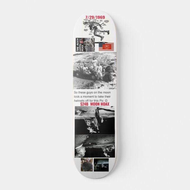 Skateboard FAKE MOON 1969 Planche à roulettes (Recto)
