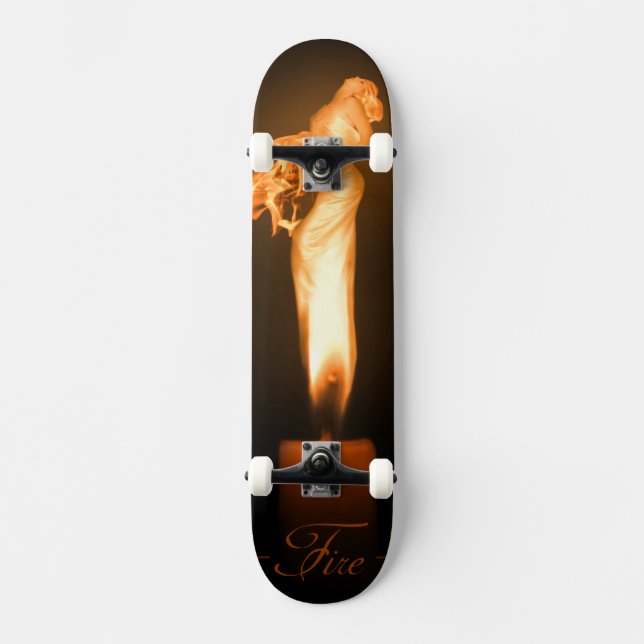 Skateboard Fallen Fire Art original (Recto)