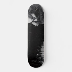 Skateboard Fantaisie d'anime sombre Art de corbeau et de démo