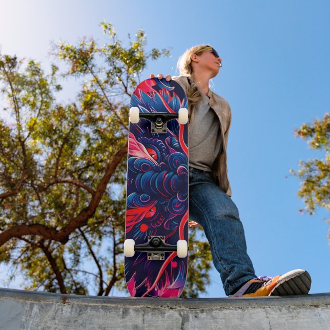 Skateboard Fantastique Fleur Fury Dragon (Extérieur 1)