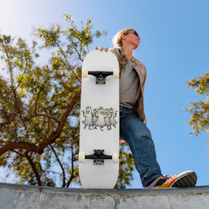 Skateboard Fantômes éffrayants d'Halloween en costumes d'infi