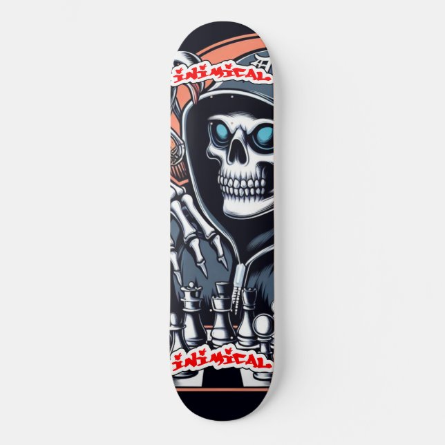 Skateboard Faucheuse d'échecs inimitable de Détroit #2 (Recto)