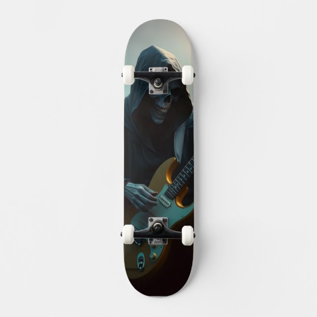 Skateboard Faucheuse jouant de la guitare (Recto)