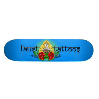 SKATEBOARD FAUST TATOUE LE LOGO INDOU DE GRAFFITI DE ROSE