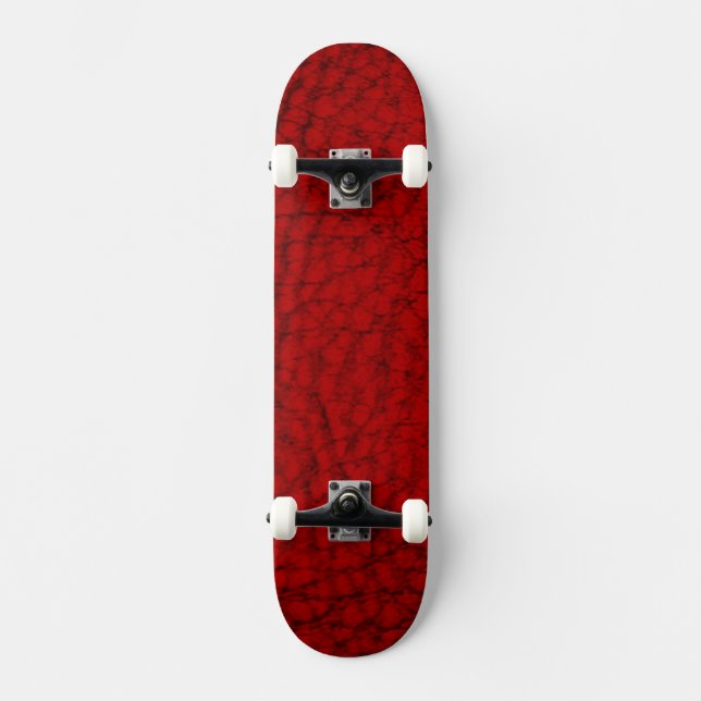 Skateboard Faux Cuir Rouge (Recto)