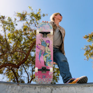 Skateboard Fée et dragon sur la marque Rose Dd