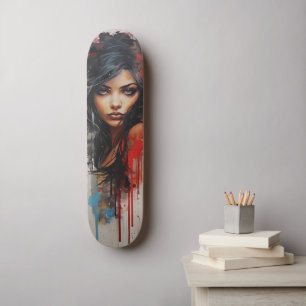 Skateboard Femme d'art urbain