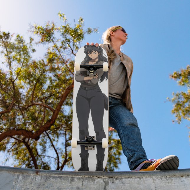 Skateboard Femme de loup-garou d'Anime (Extérieur 1)