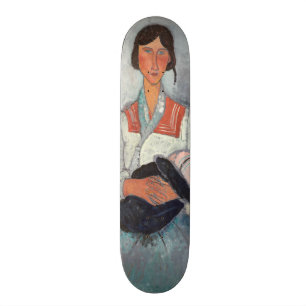 Skateboard Femme tzigane avec bébé, 1919 (huile sur toile)