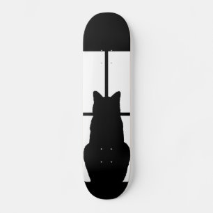 Skateboard Fenêtre Chat noir Cliquez pour Customiser une déco