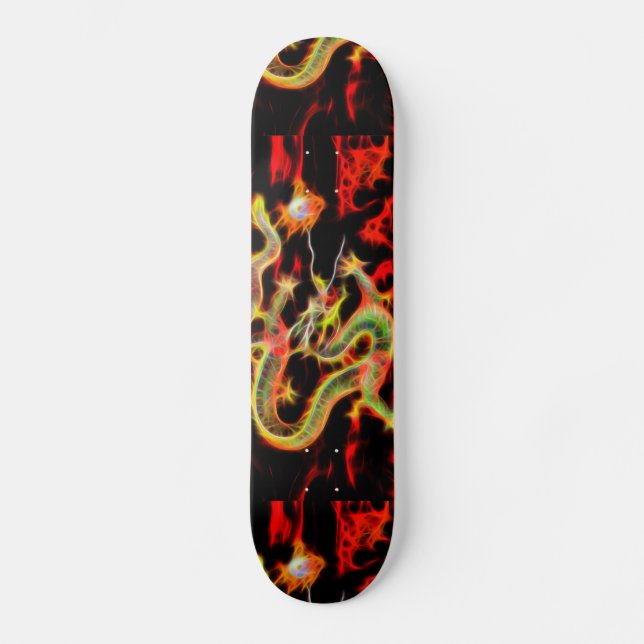 Skateboard Feu de dragon sur Lucky Energy (Recto)