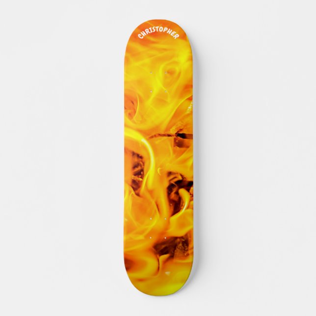 Skateboard Feu Et Flammes (Devant)