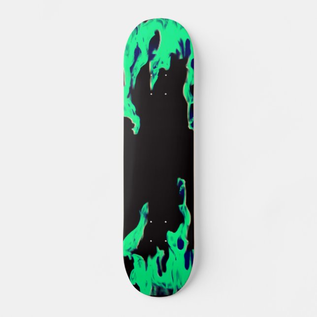 Skateboard Feu vert - Grünes Feuer - Flamme Flamme Flames (Recto)