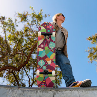 Skateboard Feuille Abstraite colorée