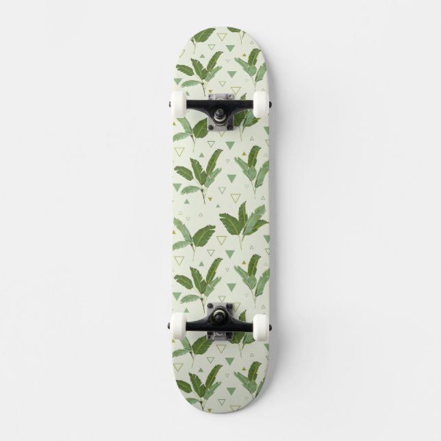 Skateboard Feuille de banane avec des triangles (Recto)