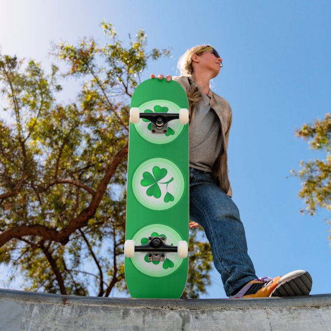 Skateboard Feuille shamrock (Extérieur 1)