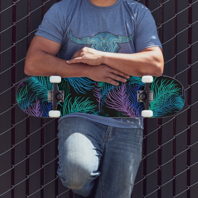Skateboard Feuilles multicolores Palm (Extérieur 3)